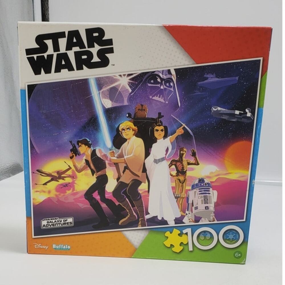 STAR WARS Galaxy of Adventures 100 Piece Jigsaw Puzzle 100% COMPLETE